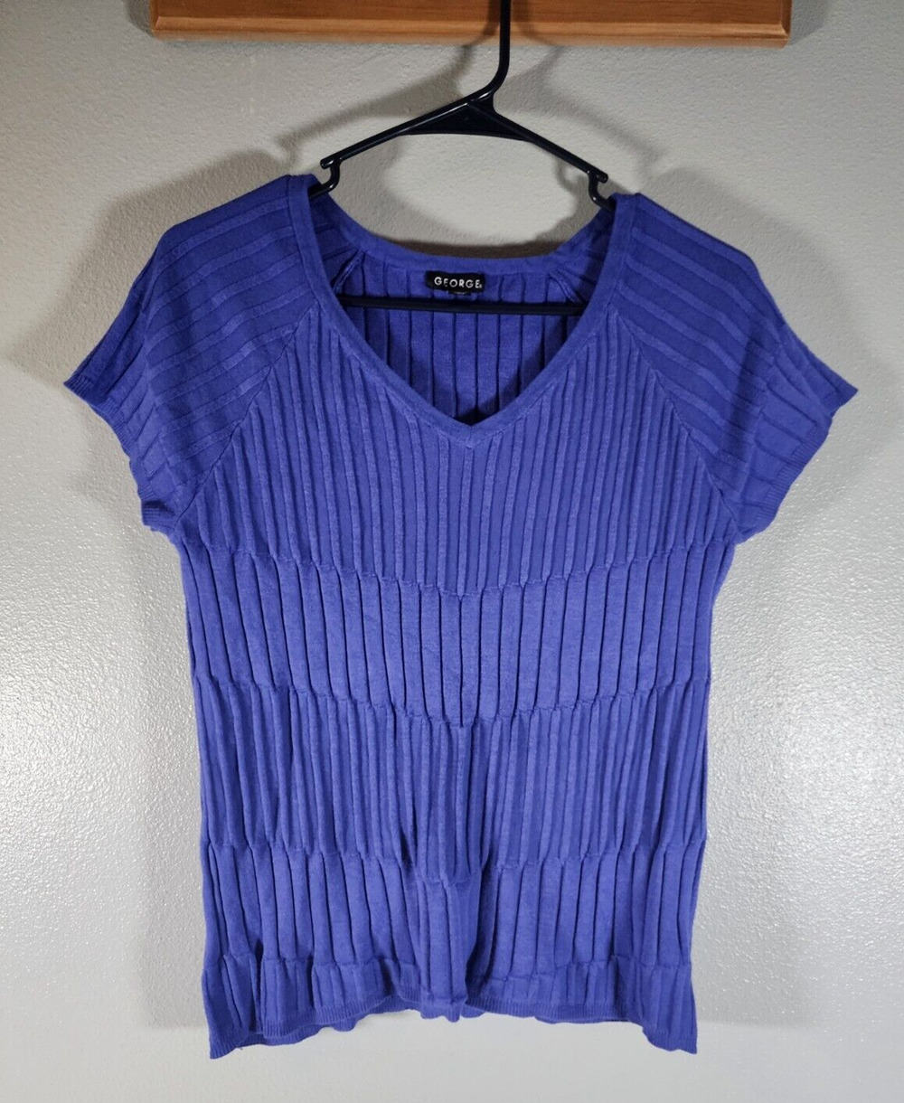 George Womens Purple Cap Sleeve Sweater XL 16/18